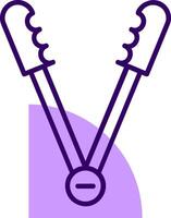 Tongs Outline Slip Style Icon vector