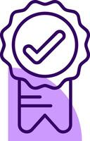 Badge Outline Slip Style Icon vector
