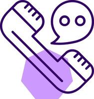 Help line Outline Slip Style Icon vector