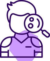 Man Skin Check Up Outline Slip Style Icon vector
