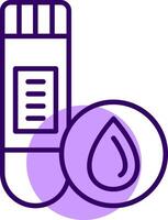Blood test Outline Slip Style Icon vector