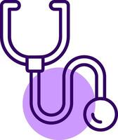 Stethoscope tool Outline Slip Style Icon vector