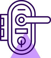 Door handle Outline Slip Style Icon vector