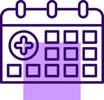 Calendar Outline Slip Style Icon vector