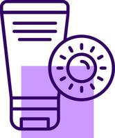Sun block Outline Slip Style Icon vector