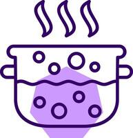 Water Boiling Outline Slip Style Icon vector