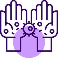 Dirty hands Outline Slip Style Icon vector