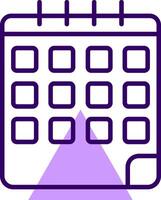 Calendar Outline Slip Style Icon vector