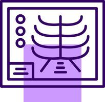 X-ray Outline Slip Style Icon vector