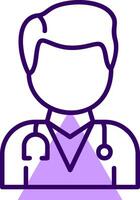 Man doctor Outline Slip Style Icon vector
