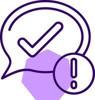 Checkmark Outline Slip Style Icon vector