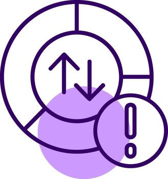 Data usage Outline Slip Style Icon vector