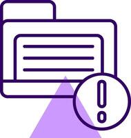 Folder Outline Slip Style Icon vector