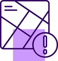 Map Outline Slip Style Icon vector