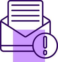 Mail Outline Slip Style Icon vector