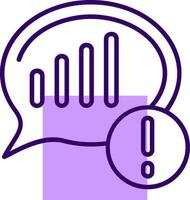 Network signal Outline Slip Style Icon vector