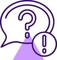 Question mark Outline Slip Style Icon vector