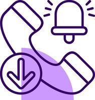 Ringing Outline Slip Style Icon vector