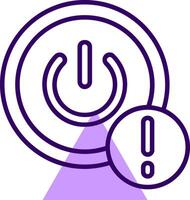 Power Outline Slip Style Icon vector
