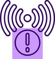 Signal Outline Slip Style Icon vector