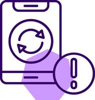 Sync Outline Slip Style Icon vector