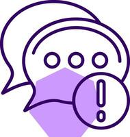 Speech bubble Outline Slip Style Icon vector