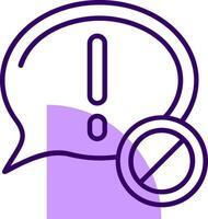 Warning Outline Slip Style Icon vector