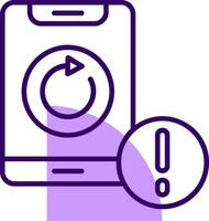 Rotate Outline Slip Style Icon vector