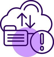 Cloud storage Outline Slip Style Icon vector