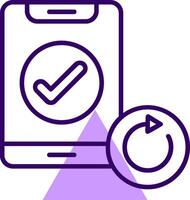 Auto-rotate Outline Slip Style Icon vector