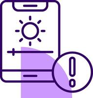 Adaptive brightness Outline Slip Style Icon vector