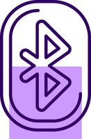 Bluetooth Outline Slip Style Icon vector