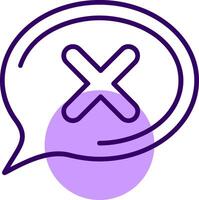 Cross Outline Slip Style Icon vector