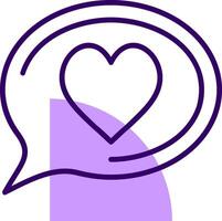 Heart Outline Slip Style Icon vector