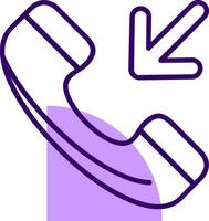 Incoming call Outline Slip Style Icon vector