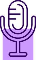 Microphone Outline Slip Style Icon vector