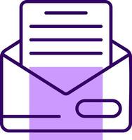 Mail Outline Slip Style Icon vector