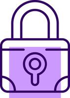 Lock Outline Slip Style Icon vector