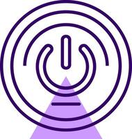 Power Outline Slip Style Icon vector