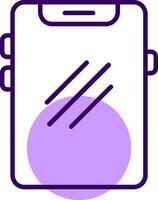 Phone Outline Slip Style Icon vector