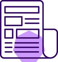 News Outline Slip Style Icon vector
