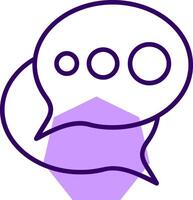 Speech bubble Outline Slip Style Icon vector