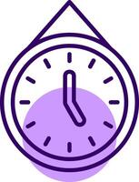 Clock Outline Slip Style Icon vector