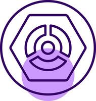 Toolbox Outline Slip Style Icon vector