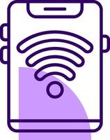 WiFi Outline Slip Style Icon vector