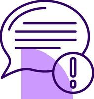 Warning Outline Slip Style Icon vector