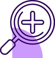 Zoom in Outline Slip Style Icon vector
