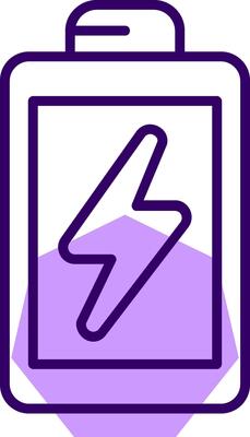 Battery saver Outline Slip Style Icon