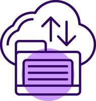 Cloud storage Outline Slip Style Icon vector