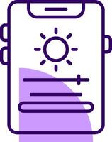 Adaptive brightness Outline Slip Style Icon vector